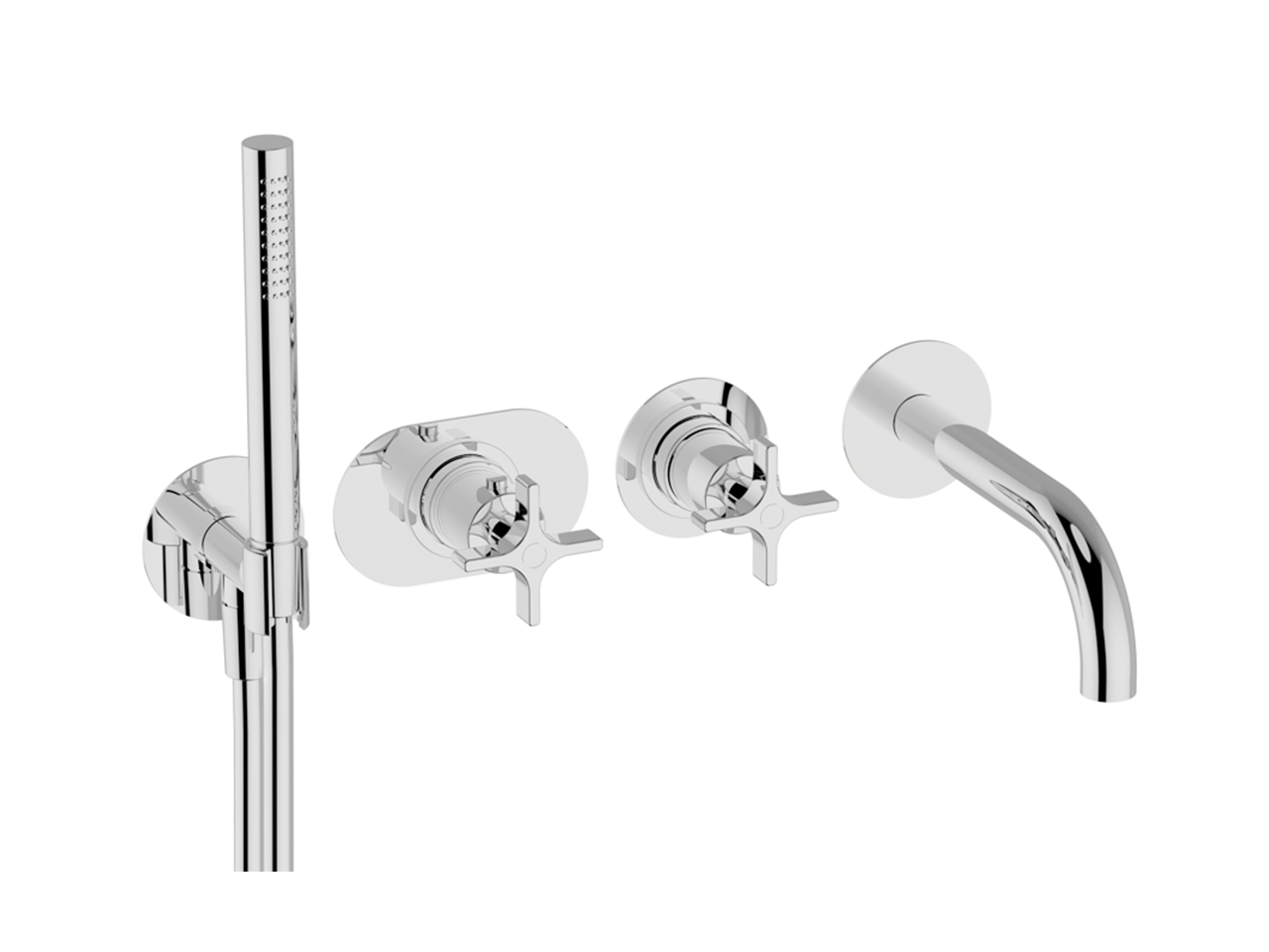 CisalExposed part for con.thermo. bath mixer, 2-outlet GRACE_GS019441