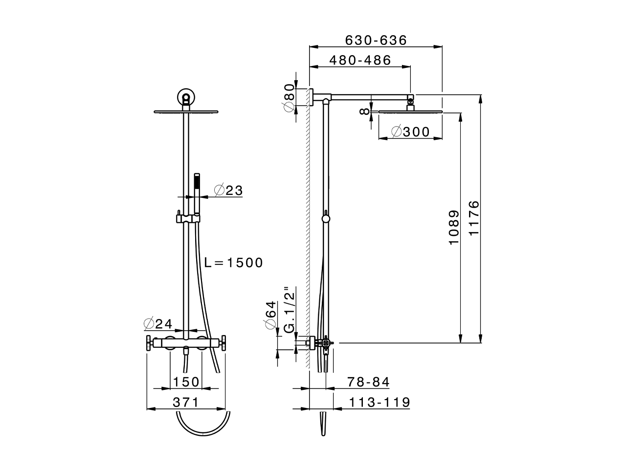 2-functions Thermostatic shower set GRACE_GSC7801N - v1