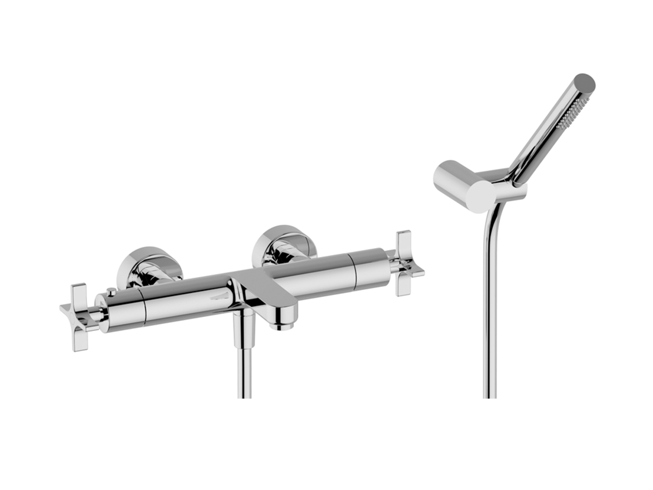 Thermostatic bath mixer, with shower set GRACE_GSD21016 - v1