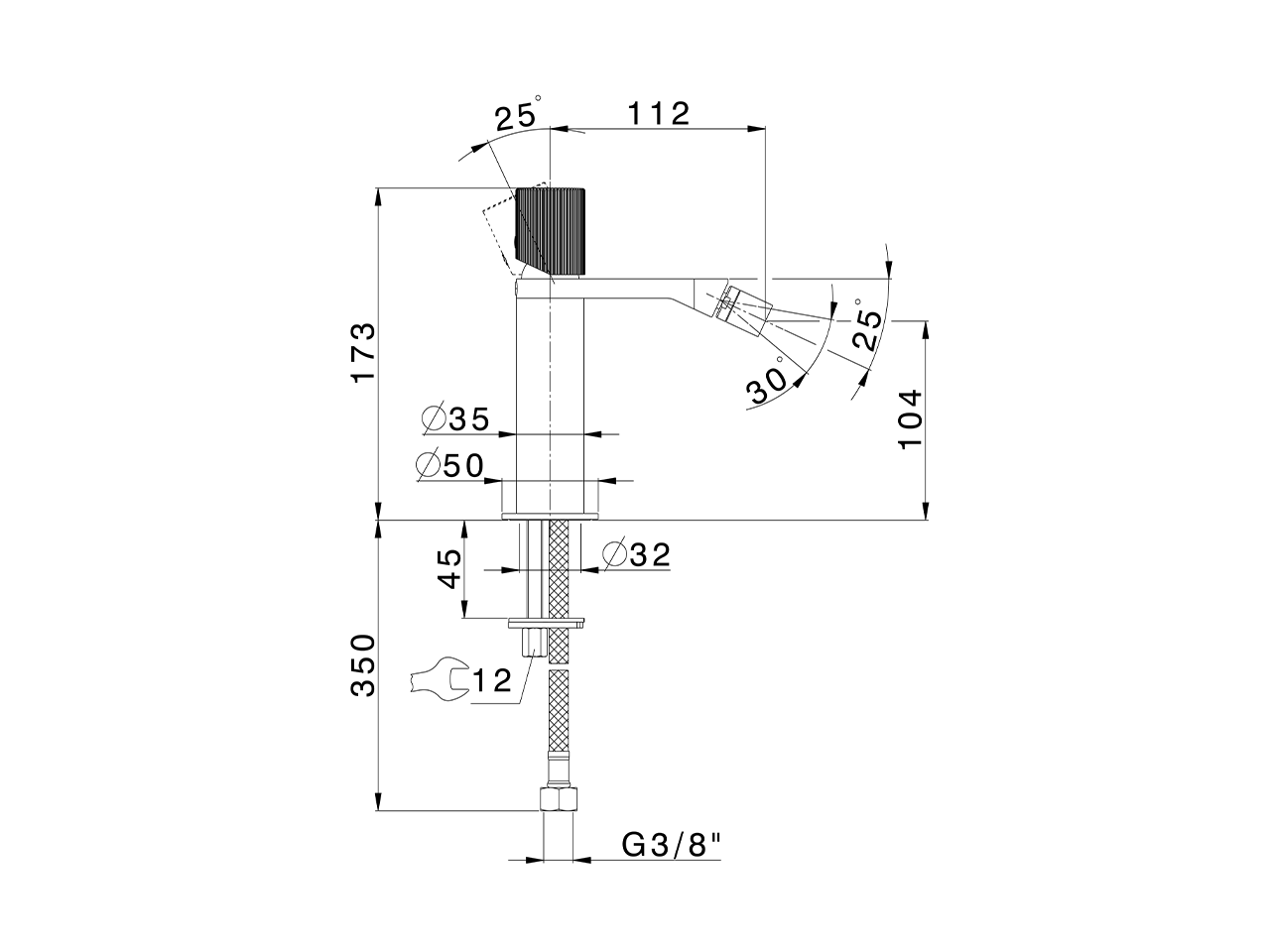 Single lever bidet mixer PLISSÉ SINCRONIA_I2000564 - v1
