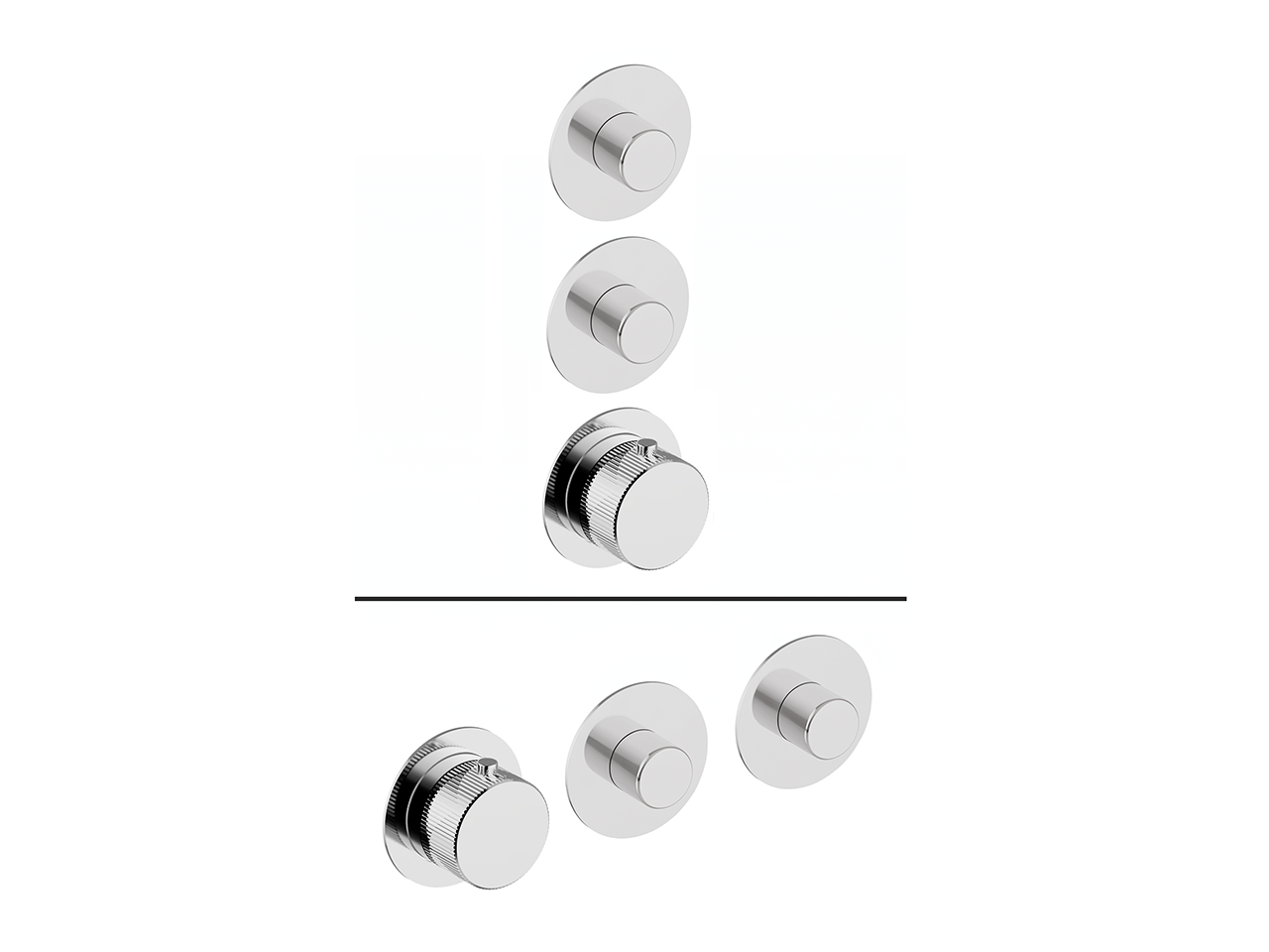 CisalCover Part for 2 Function Concealed Thermo Valve PLISSÉ SINCRONIA_I20KG010