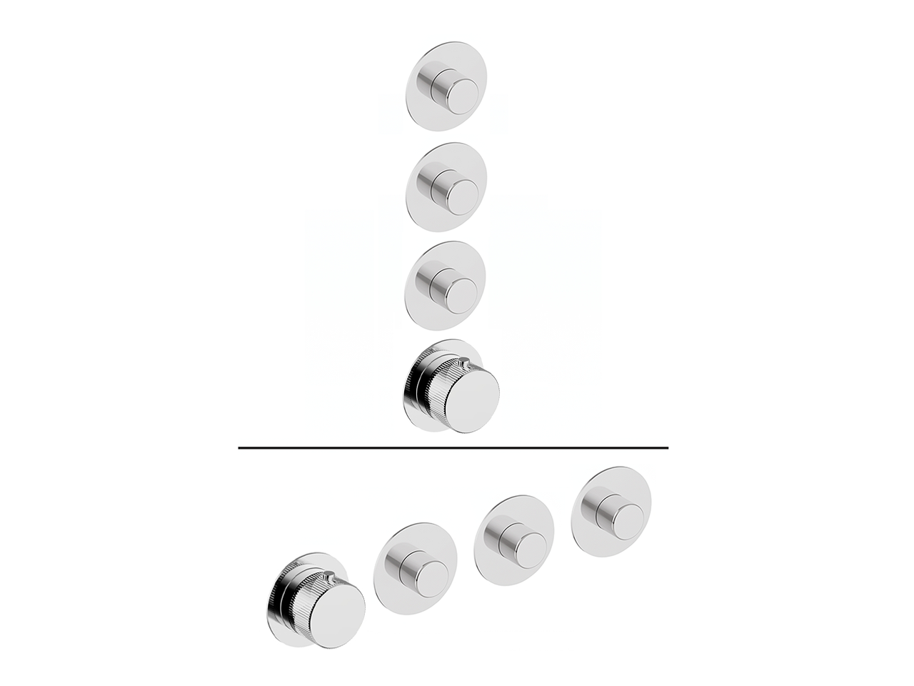 CisalCover Part for 3 Function Concealed Thermo Valve PLISSÉ SINCRONIA_I20KG020