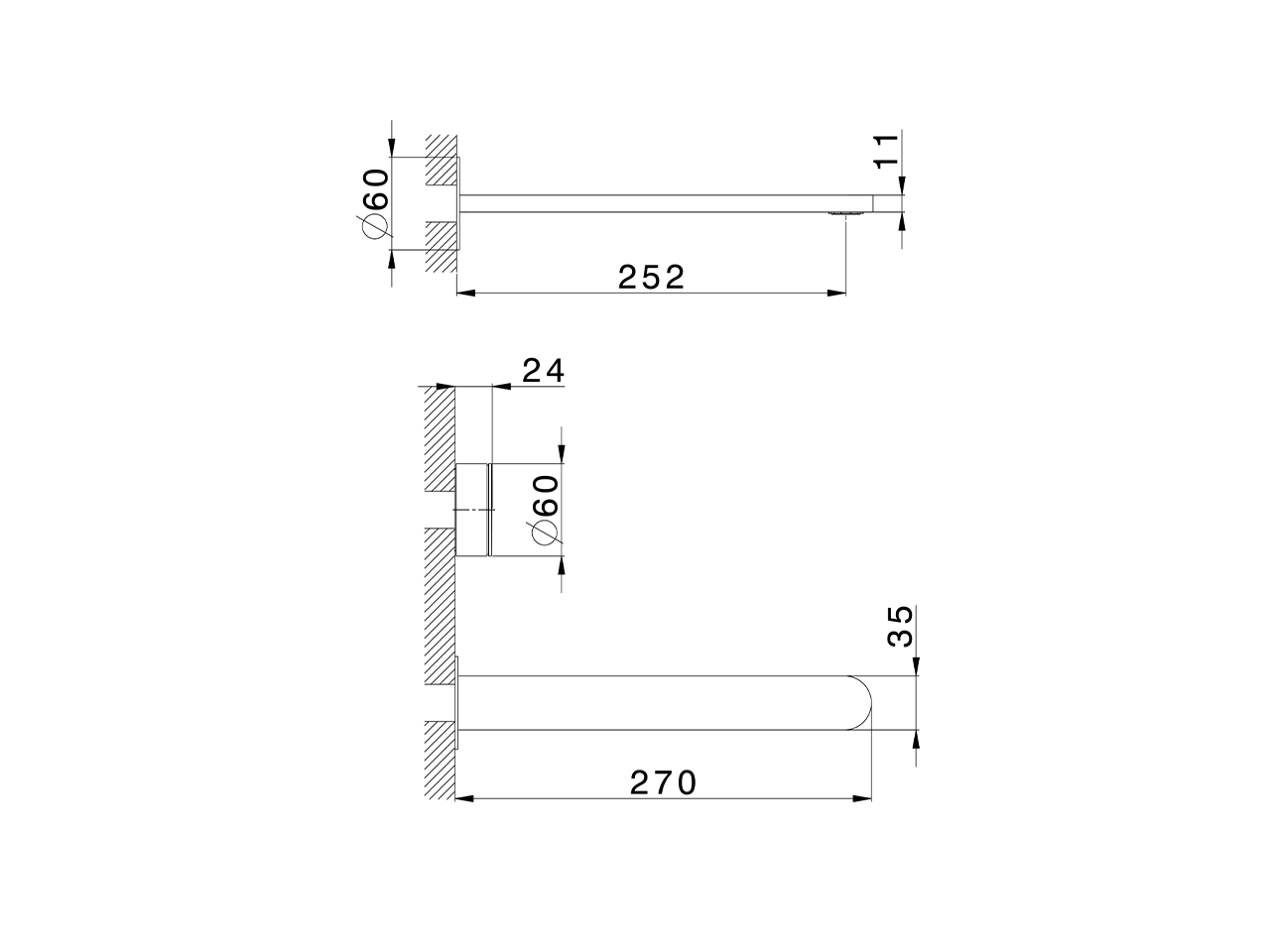 Exposed part for concealed washbasin mixer DUO SINCRONIA_I3013511 - v1