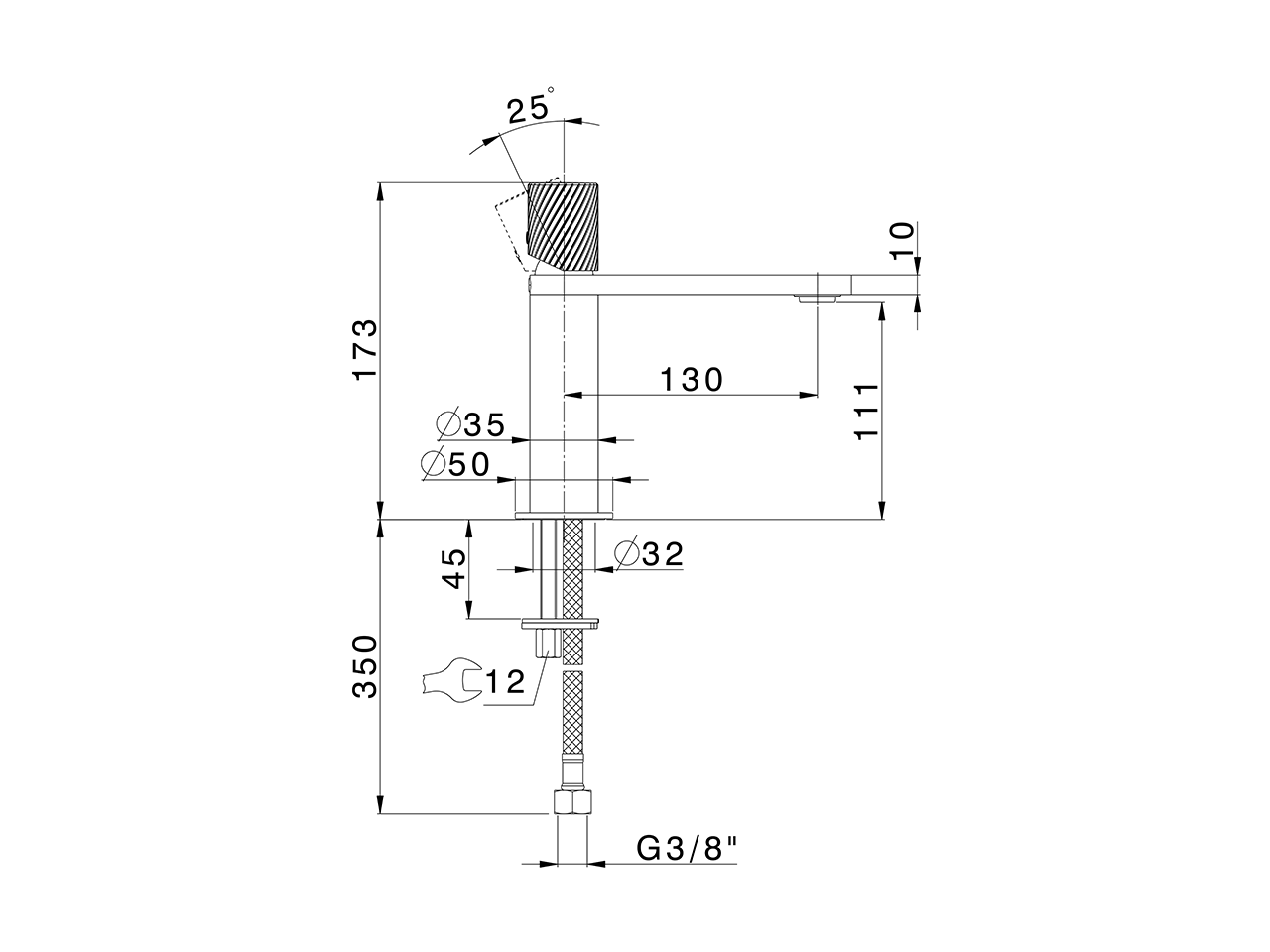 Single lever 'large' washbasin mixer VOGUE SINCRONIA_I4000504 - v1