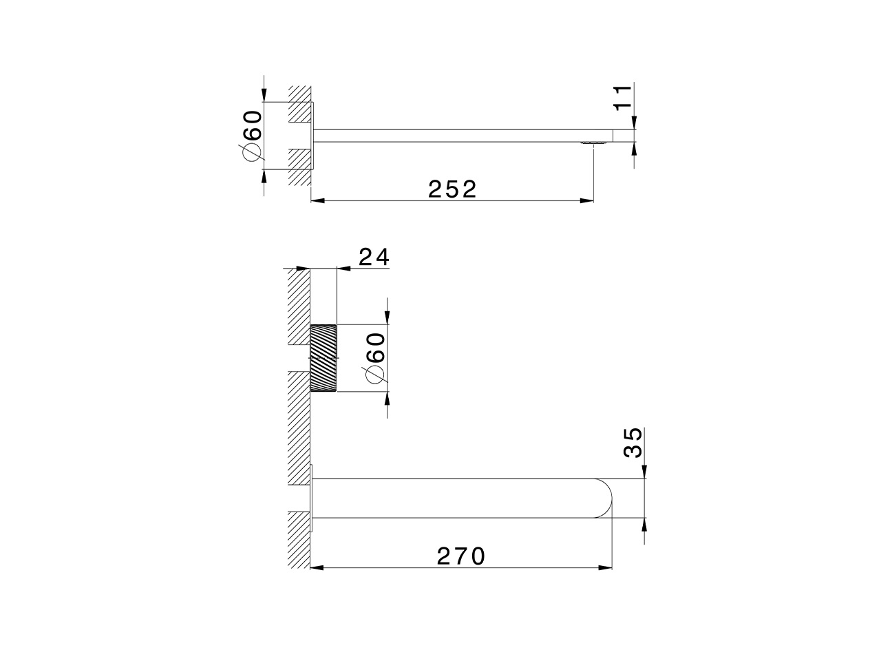 Exposed part for concealed washbasin mixer VOGUE SINCRONIA_I4013511 - v1