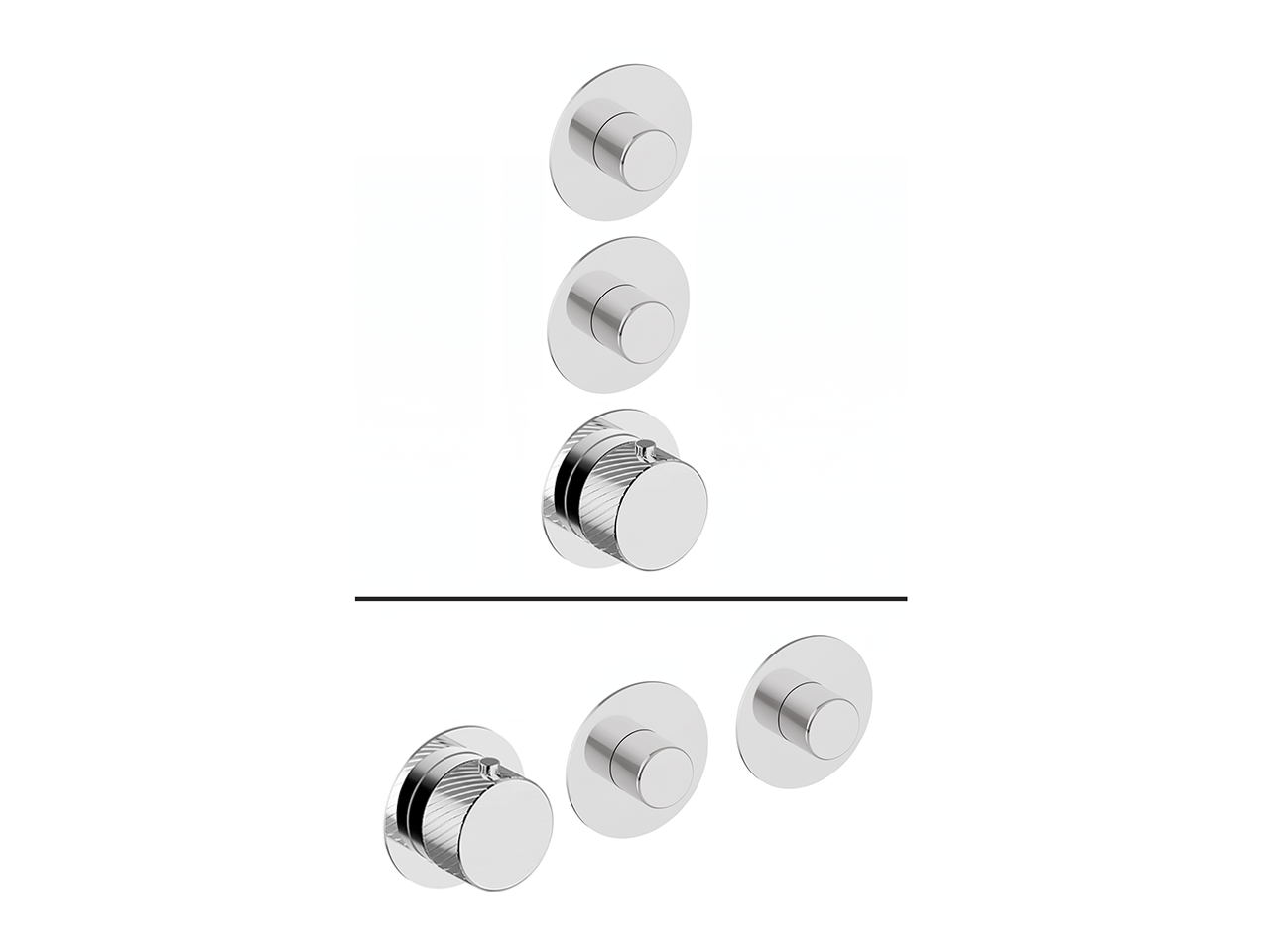 CisalCover Part for 2 Function Concealed Thermo Valve VOGUE SINCRONIA_I40KG010