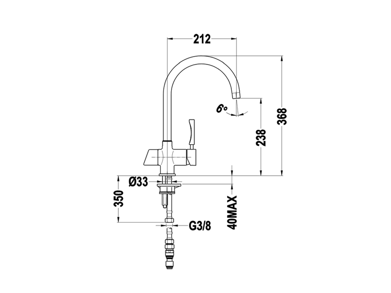 Single lever sink mixer for OSMOSIS KITCHEN_LC000011 - v1