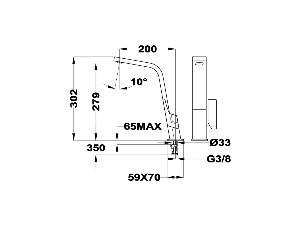Single lever sink mixer KITCHEN_LC000040 - v1