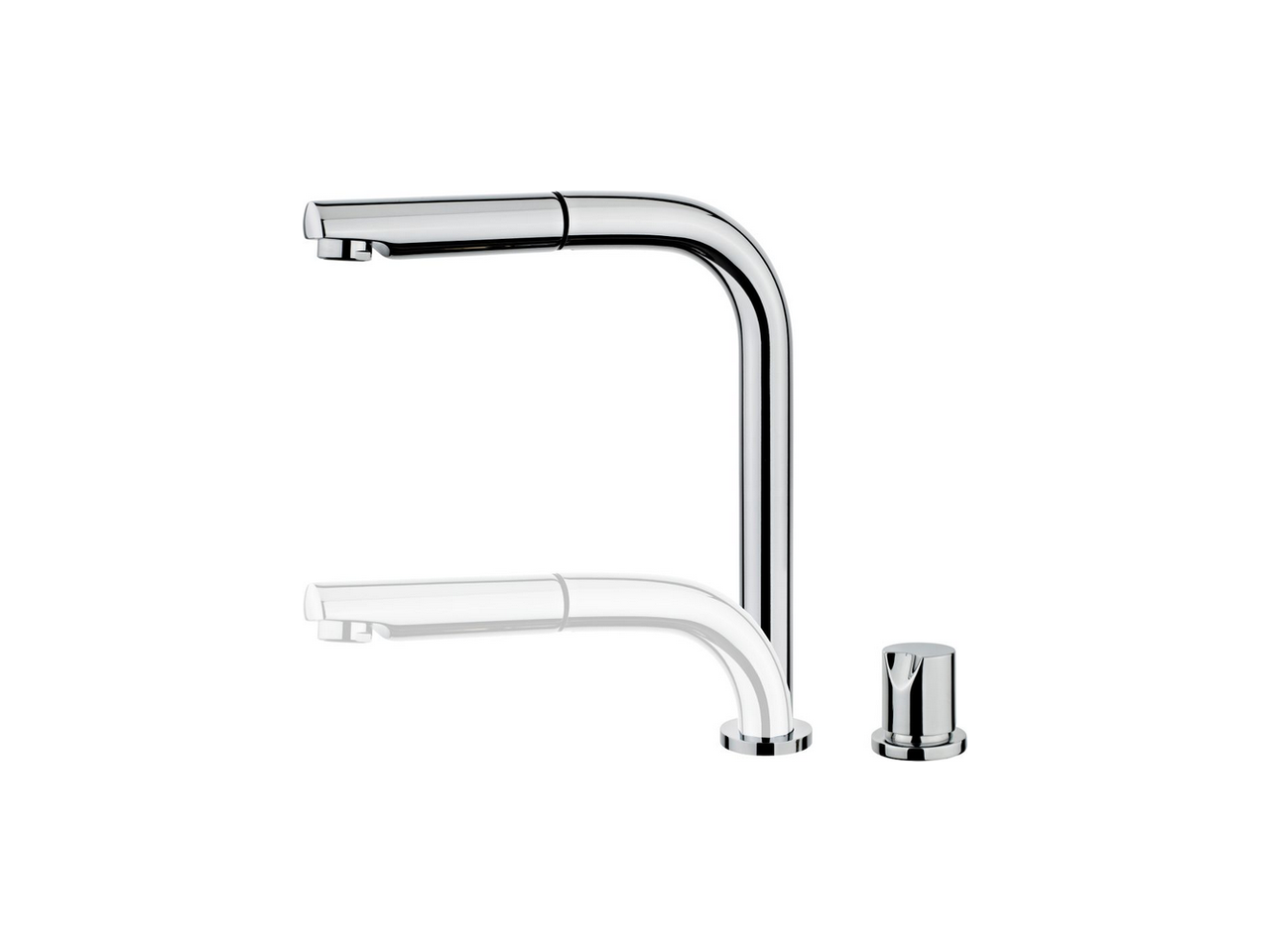 Single lever sink mixer with reclined spout KITCHEN_LC000090 - v1