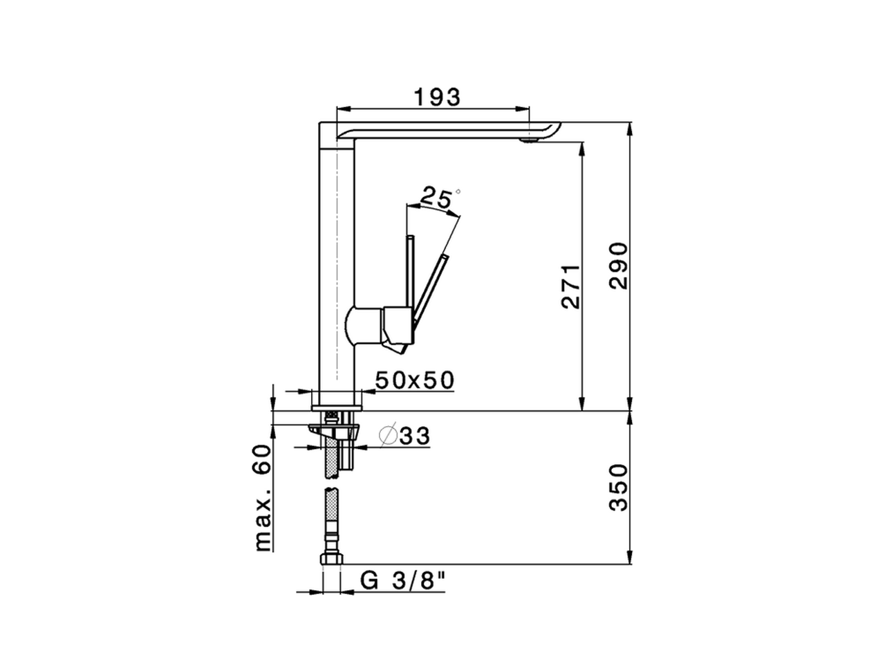 Single lever sink mixer KITCHEN_LC001590 - v1