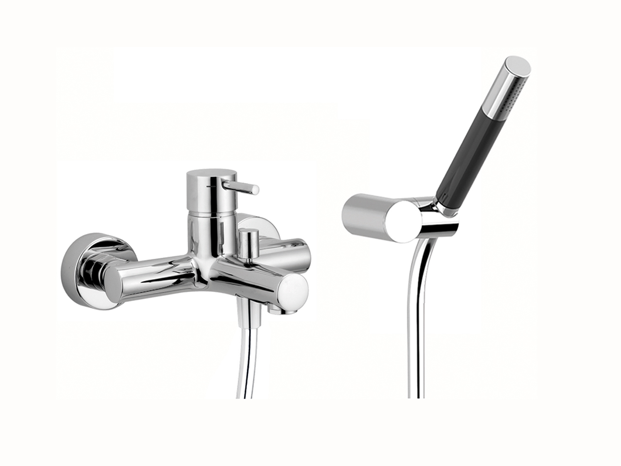 Single lever bath mixer, with shower set LESS MINIMAL_LM000121 - v1