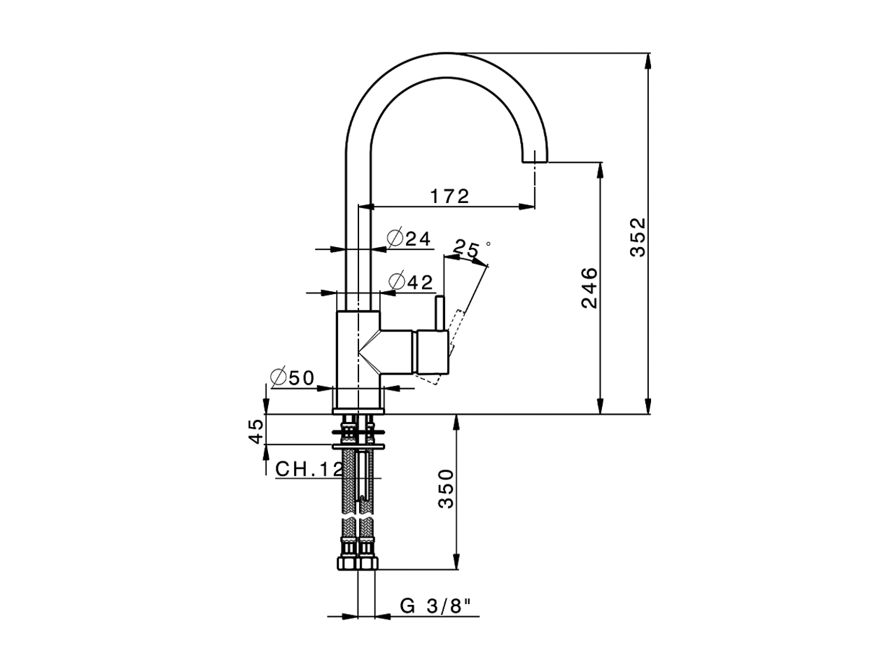 Single lever sink mixer Energysave KITCHEN_LN000535 - v1