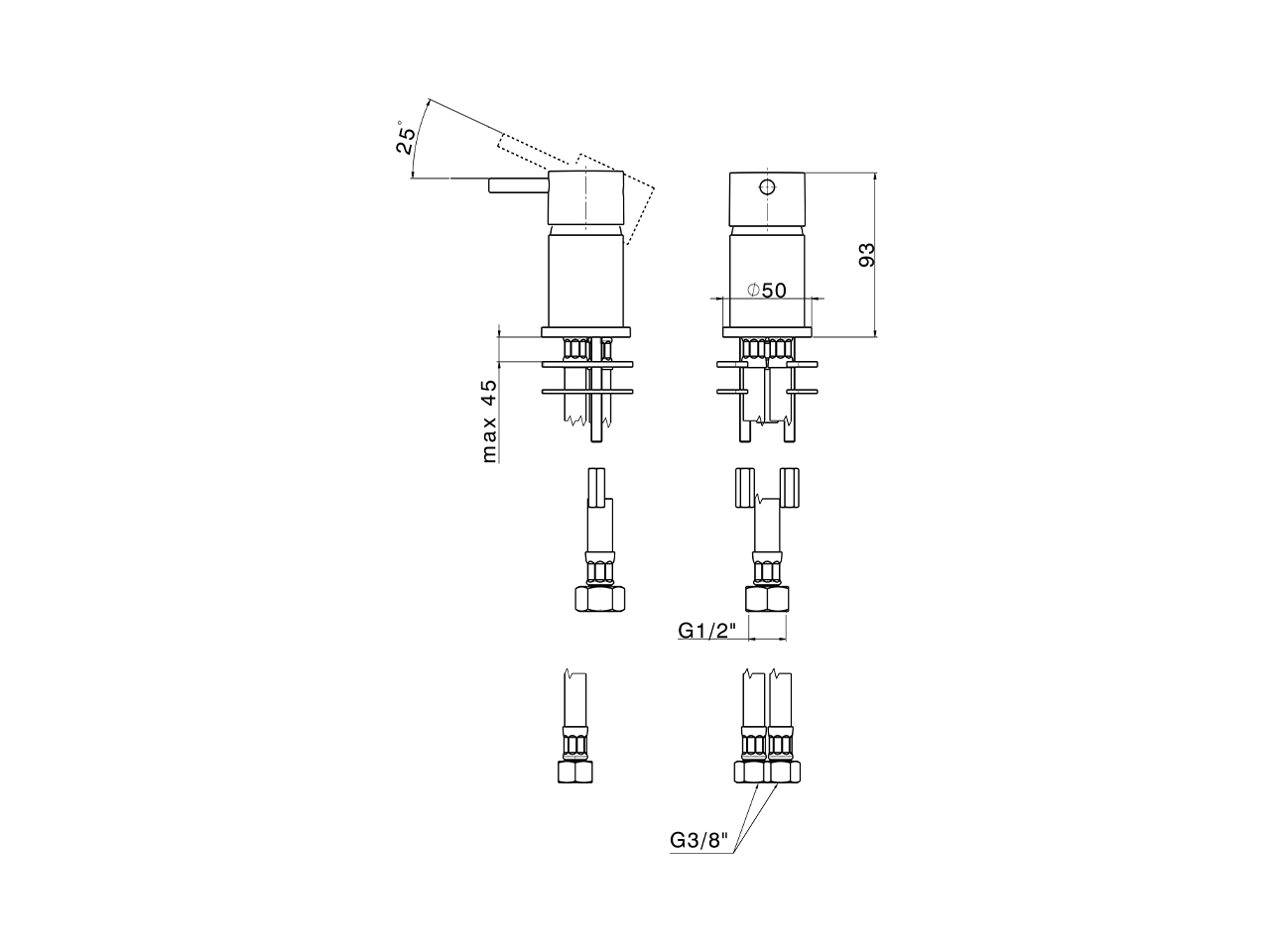 Single lever washbasin mixer NUOVA LESS_LN000650 - v1