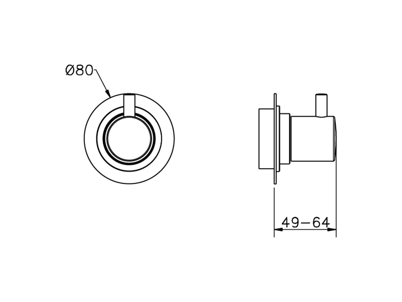 Stopvalve exposed part NUOVA LESS_LN003310 - v1