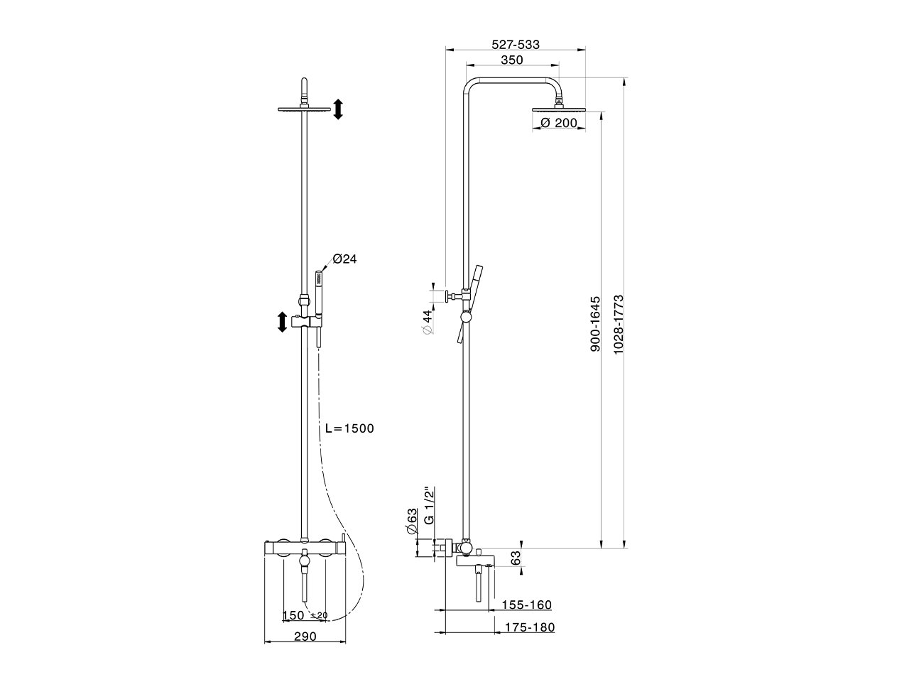 3-functions single lever bath set NUOVA LESS_LN004120 - v1