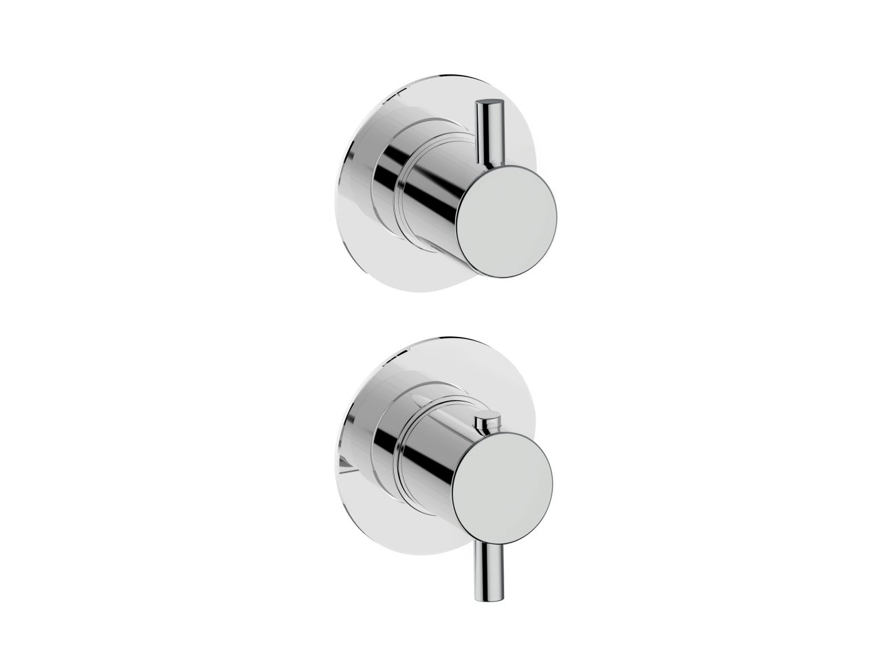 Exposed part for 2-outlet thermostatic mixer NUOVA LESS_LN0G2200C -1