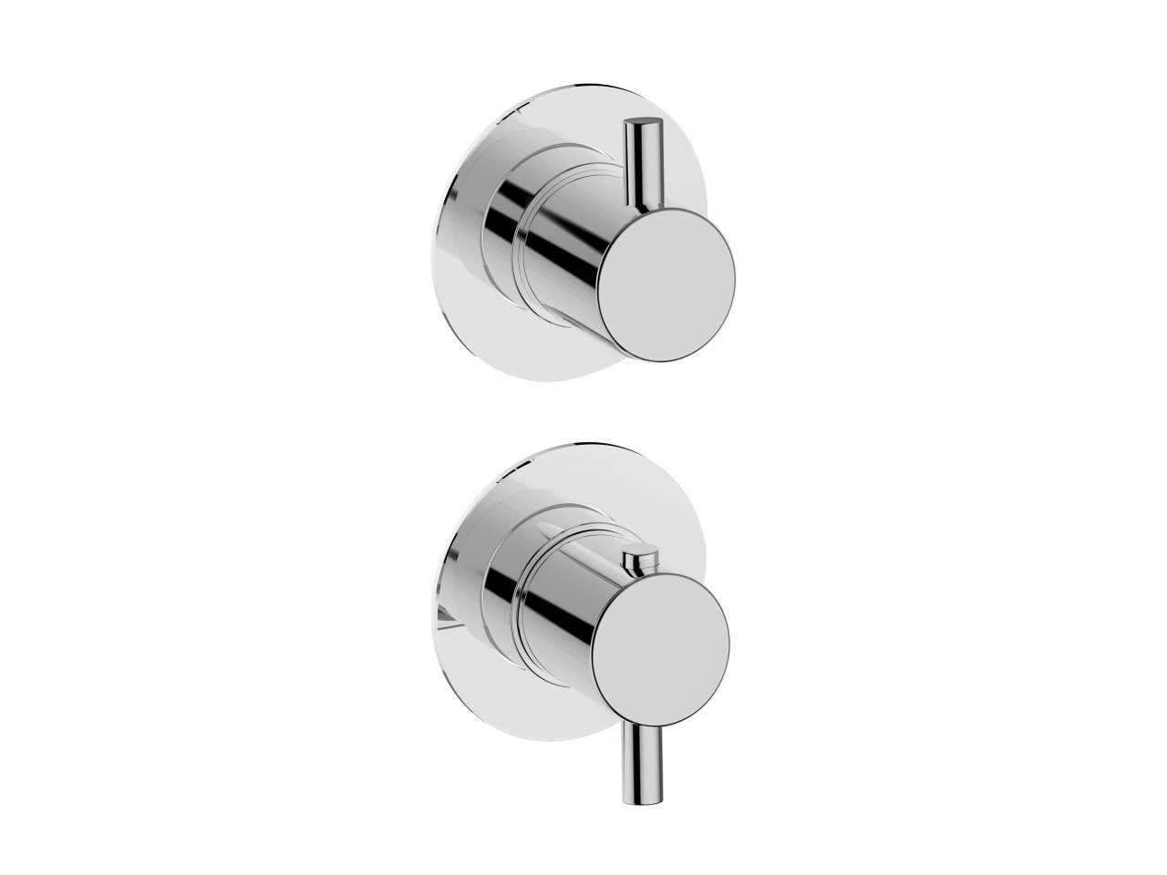 Exposed part for 3-outlet thermostatic mixer LESS MINIMAL_LN0G2300C -1