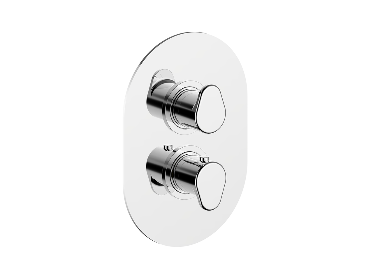 Exposed part for con.thermo.shower valve, 2-outlet LINEAVIVA_LV018100 - v1