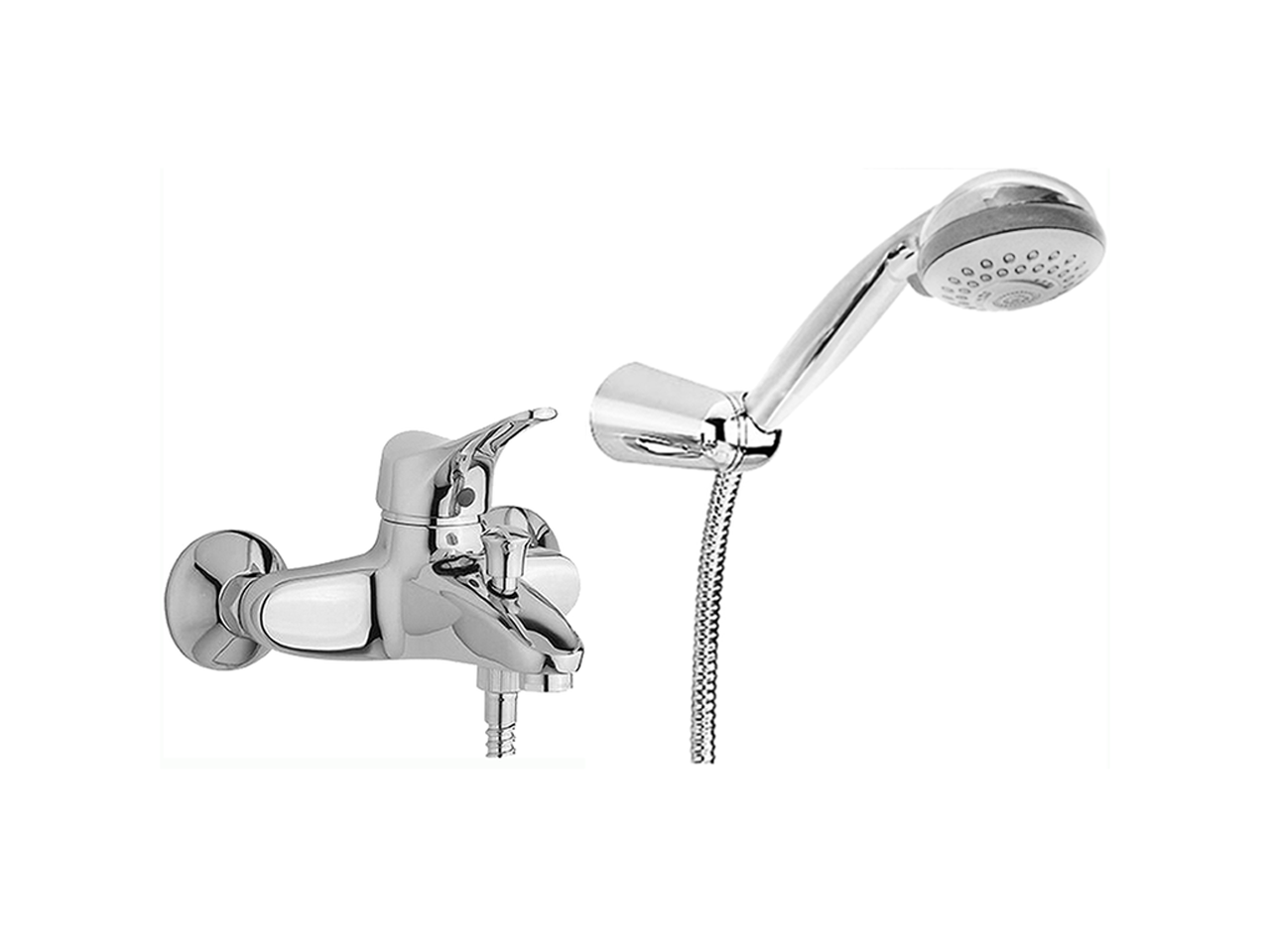 CisalSingle lever bath mixer, with shower set MITO3_M3000120