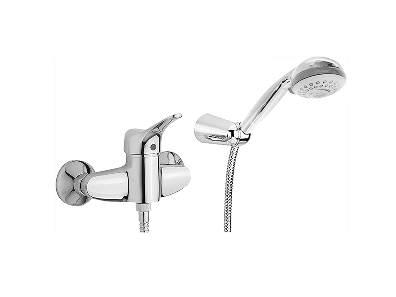 Single lever shower mixer, with shower set MITO3_M3000450 - v1
