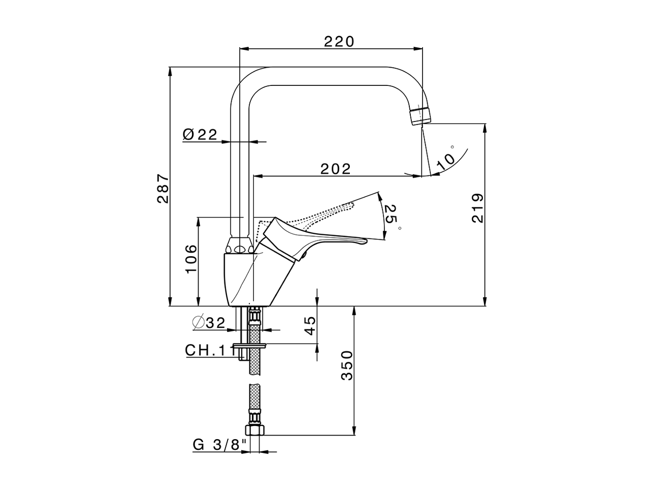 Single lever sink mixer KITCHEN_M3002520 - v1
