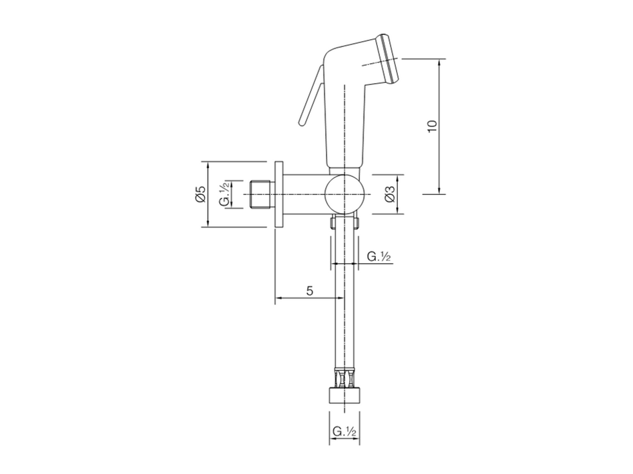Bidet handshower set HYGENIC SHOWERS_M3007900 - v1