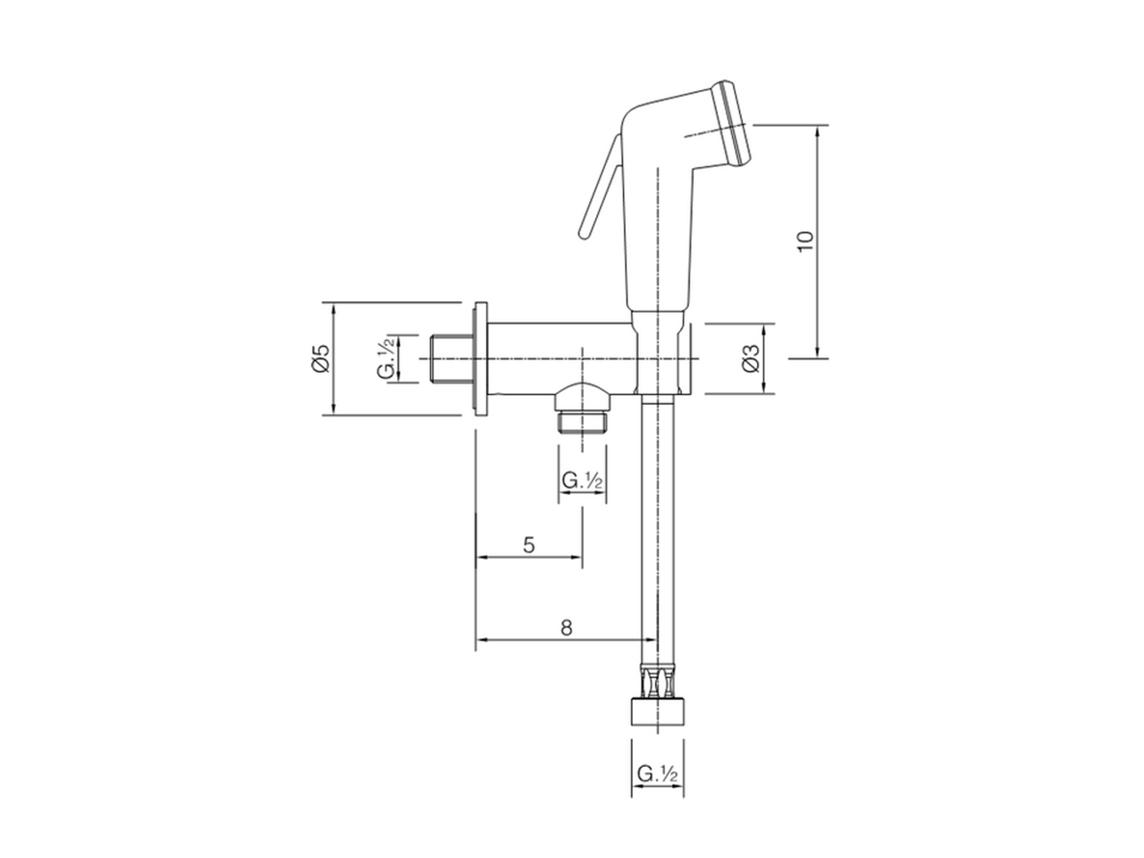 Bidet handshower set HYGENIC SHOWERS_M3007910 - v1
