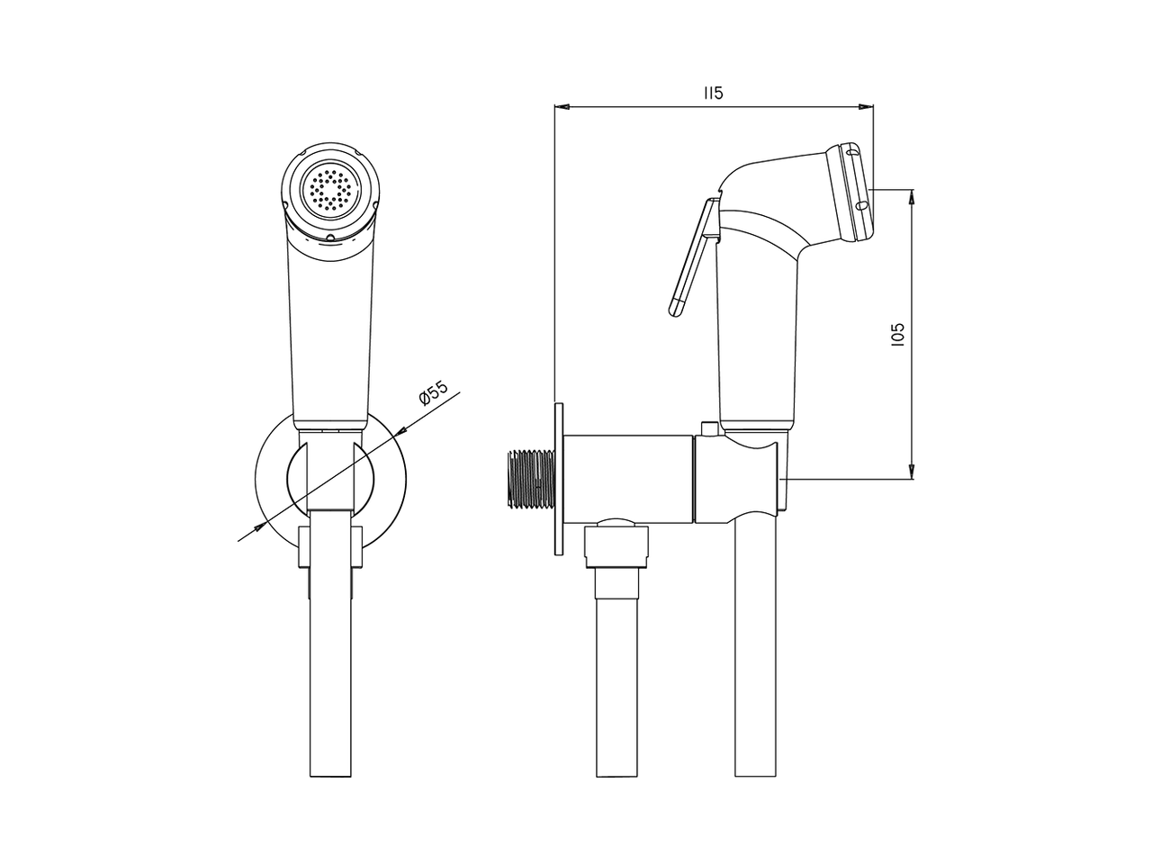 Bidet handshower set HYGENIC SHOWERS_M3007925 - v1
