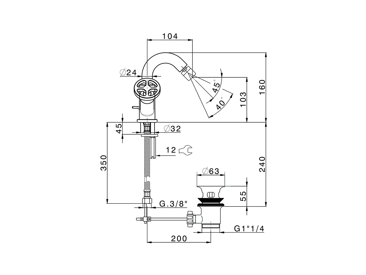 Bidet mixer GRACE_MN000550 - v1