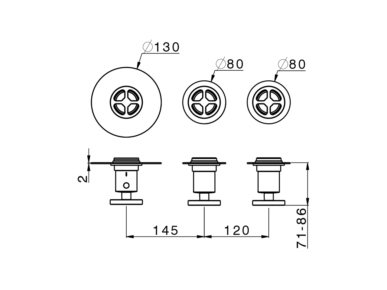 Cover Part for 2 Function Concealed Thermo Valve WELLNESS_MN00R200 - v1
