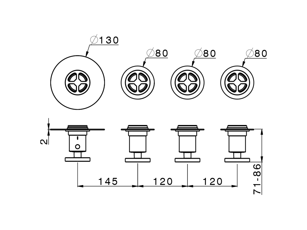 Cover Part for 3 Function Concealed Thermo Valve WELLNESS_MN00R300 - v1