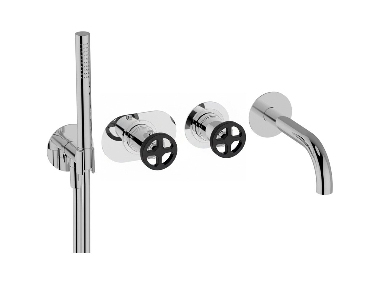 Exposed part for con.thermo. bath mixer, 2-outlet GRACE_MN019441 -1