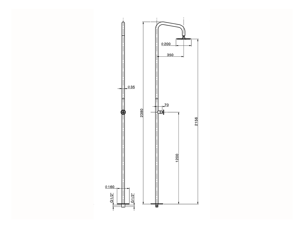 Free Standing Progressive Shower Column GRACE_MR005130 - v1