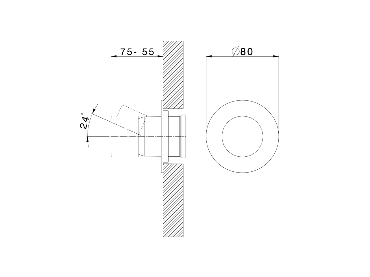 Expo. part for concealed S.L. shower valve PURA ENCANTO_N1003000 - v1