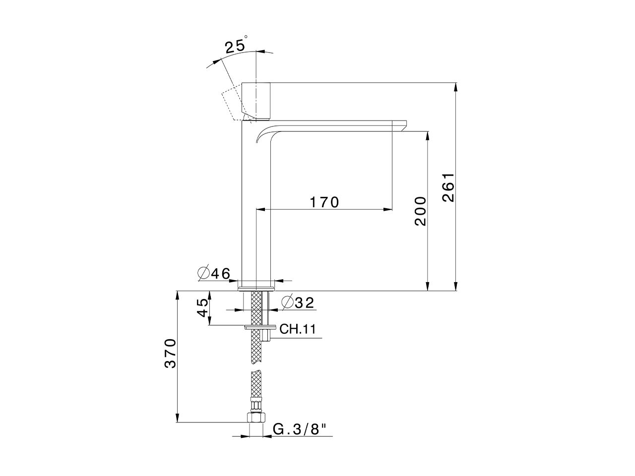 Single lever tall washbasin mixer PURA ENCANTO_N1003554 - v1