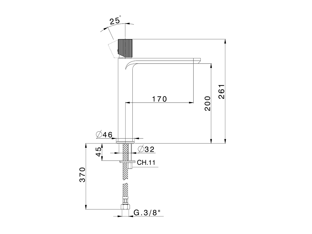 Single lever tall washbasin mixer PLISSÉ ENCANTO_N2003554 - v1