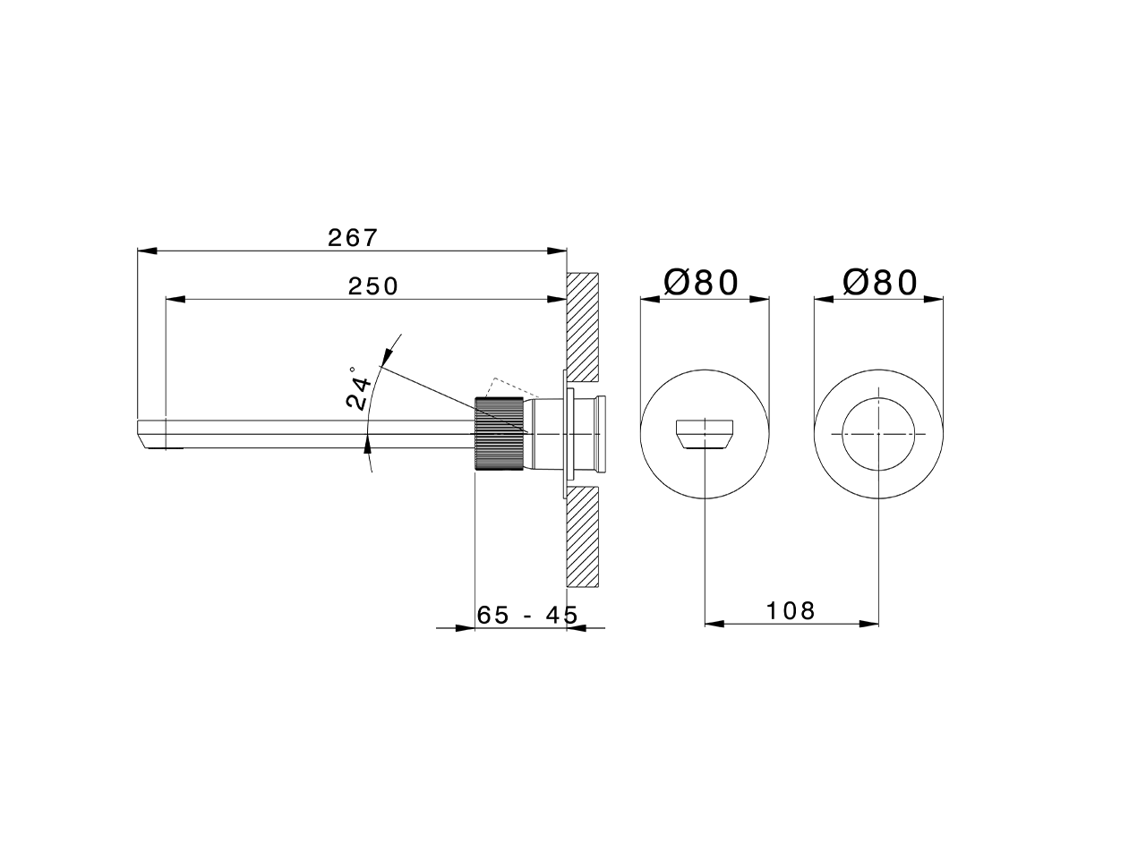 Expo. part for single lever washbasin valve PLISSÉ ENCANTO_N2005517 - v1