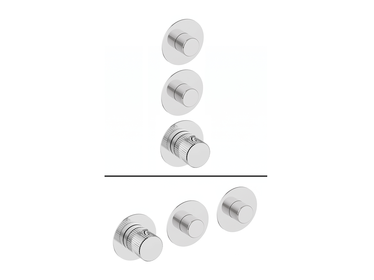 CisalCover Part for 2 Function Concealed Thermo Valve PLISSÉ ENCANTO_N20KG010