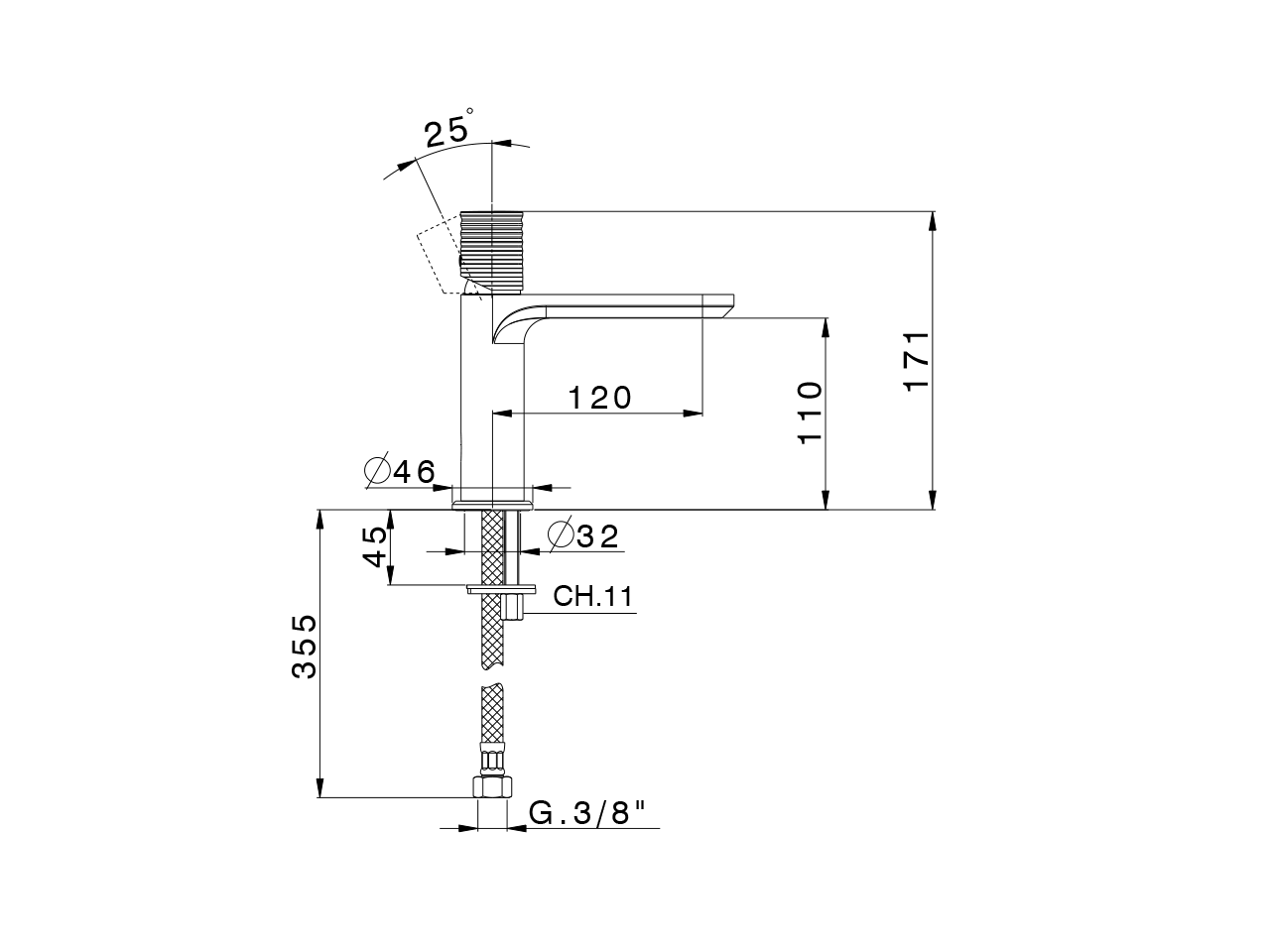 Single lever 'large' washbasin mixer ARTE ENCANTO_N3000504 - v1