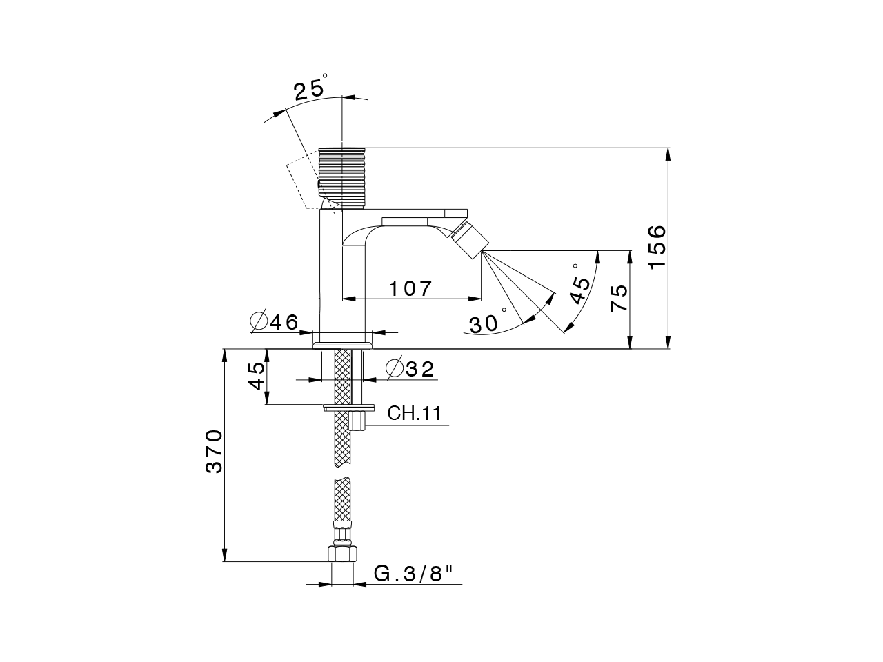 Single lever bidet mixer ARTE ENCANTO_N3000564 - v1