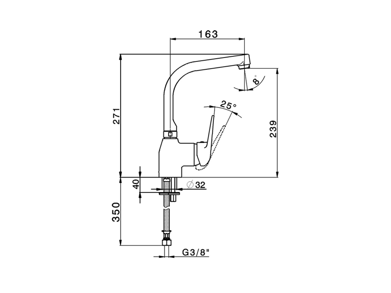 Single lever sink mixer KITCHEN_PO000530 - v1