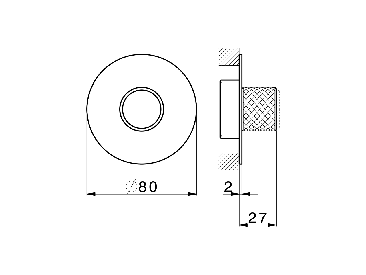 Exposed part for individual Push&Shower PUSH&SHOWER_PS1G6110 - v1