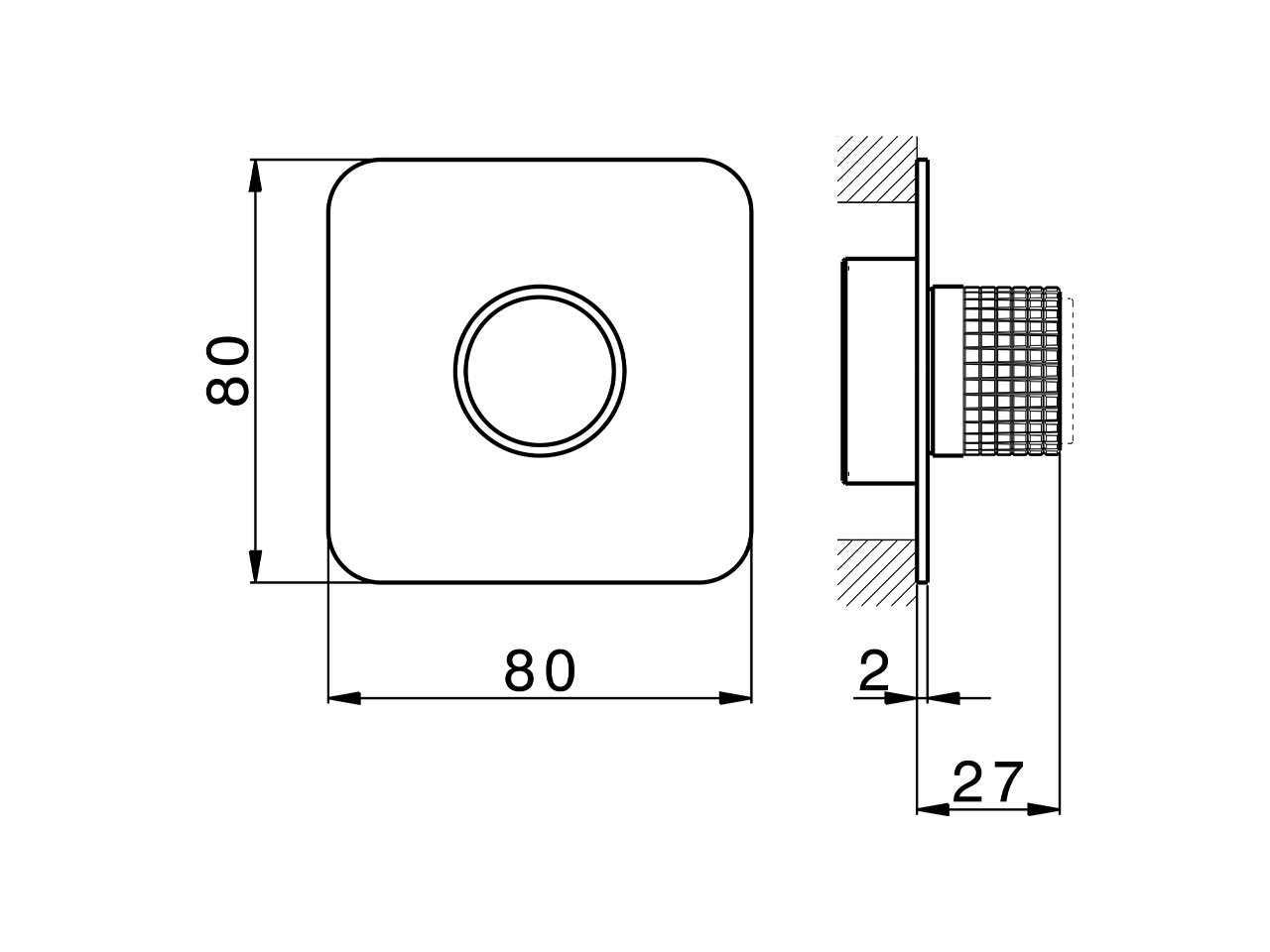 Exposed part for individual Push&Shower PUSH&SHOWER_PS1G6220 - v1