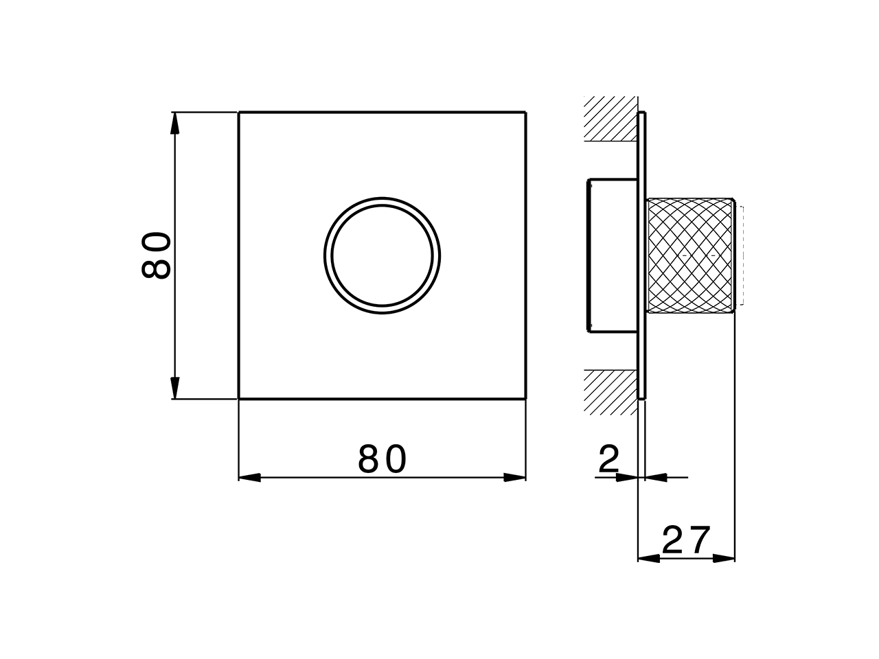Exposed part for individual Push&Shower PUSH&SHOWER_PS1G6310 - v1