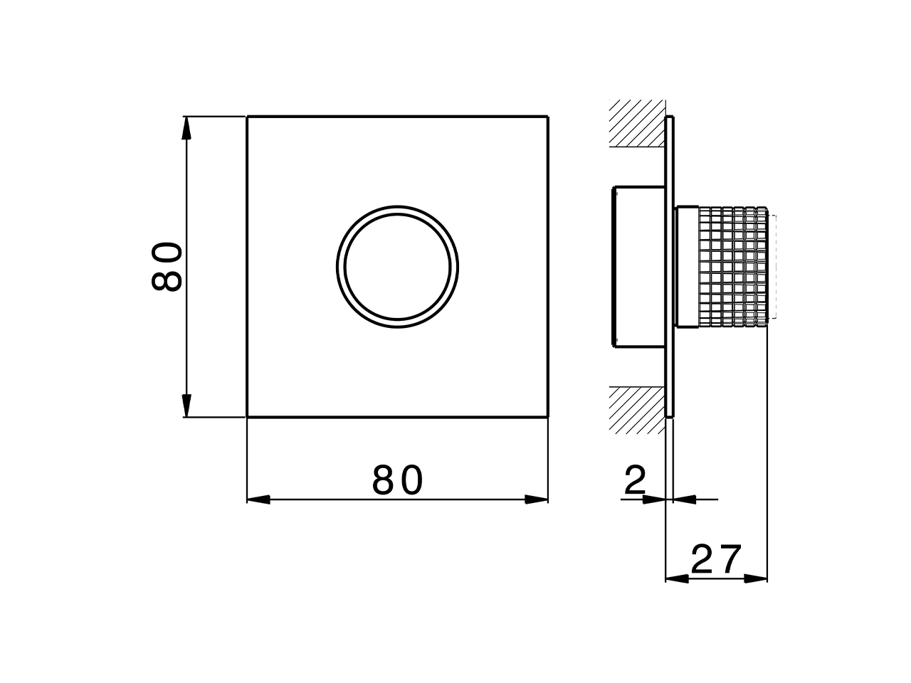 Exposed part for individual Push&Shower PUSH&SHOWER_PS1G6320 - v1