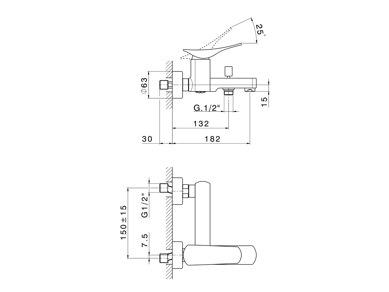 Single lever bath mixer ROADSTER ACCENT_RA000130 - v1
