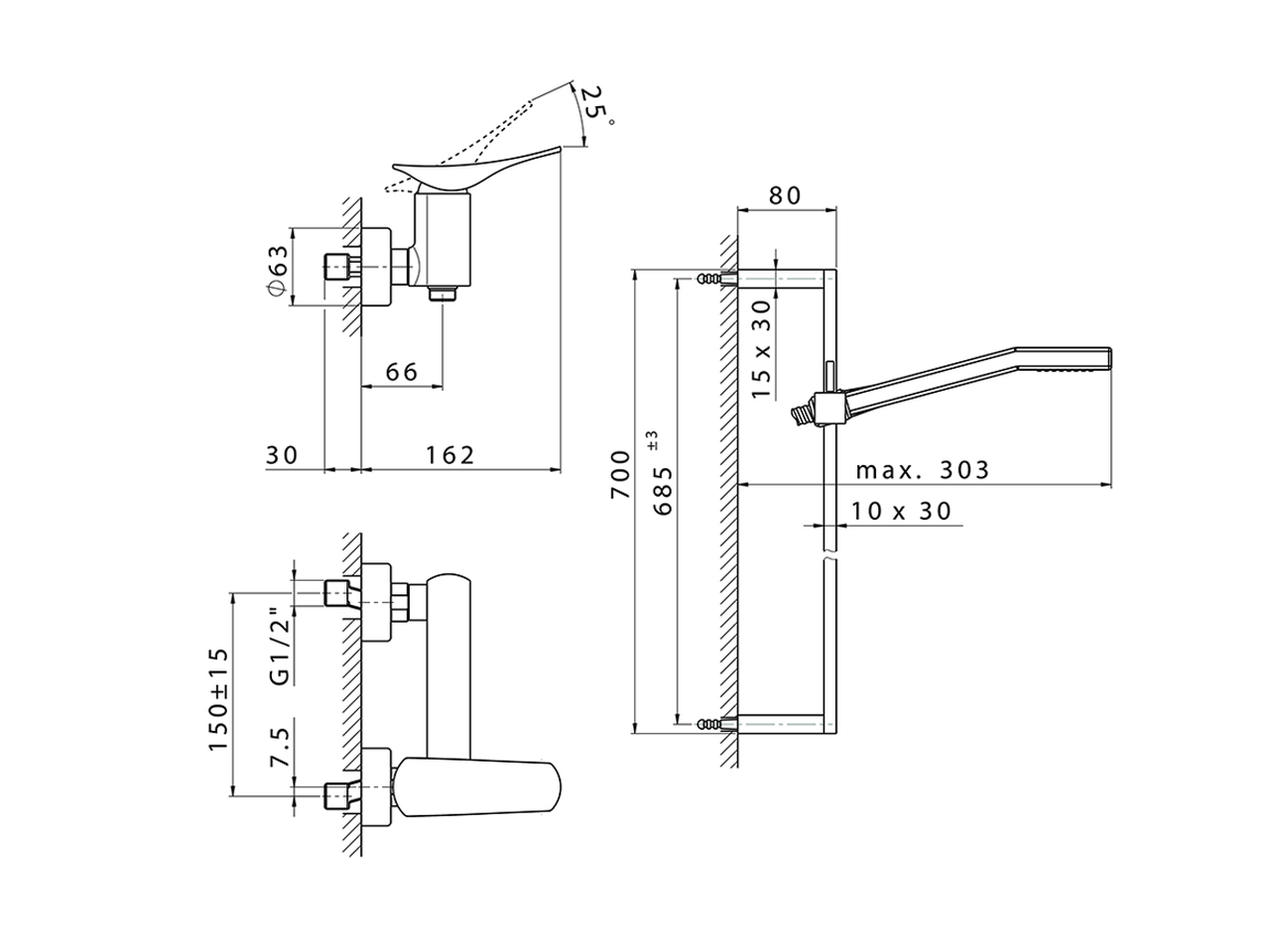 Single lever shower mixer, with shower set ROADSTER ACCENT_RA000460 - v1