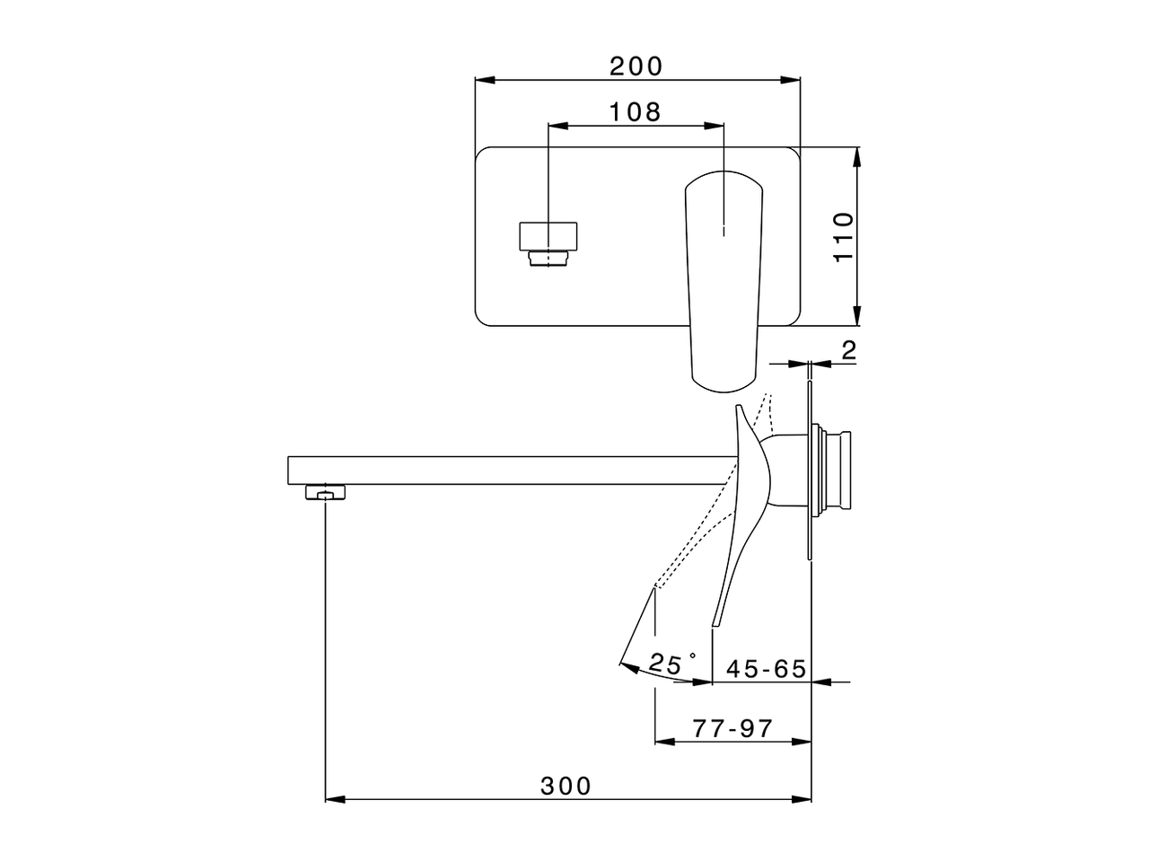 Exposed part for single lever washbasin valve ROADSTER ACCENT_RA005515 - v1