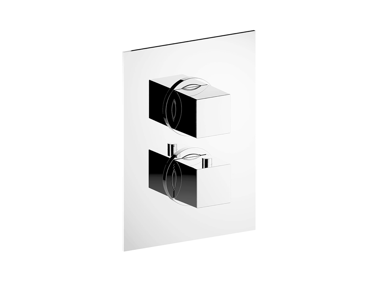 Exposed part for con.thermo.shower valve, 2-outlet ROADSTER ACCENT_RA018100 - v1