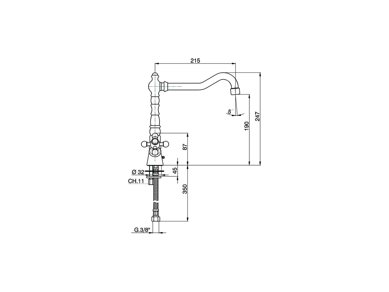 Sink mixer KITCHEN_RE000520 - v1